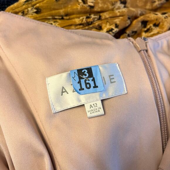 Azazie Pink Melanie Empire Formal Bridesmaid Maxi Floor Length Dress Wmns 12 - Picture 15 of 16